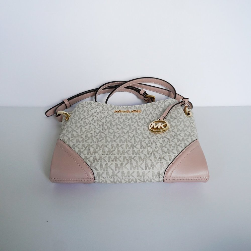 Michael Kors Nicole Crossbody Bag MK Vanilla Blush - Picture 5 of 6